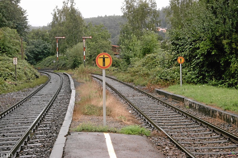 Bahn 131.jpg - Die Ausfahrt in Richtung Heidelberg mit den beiden Formsignalen.